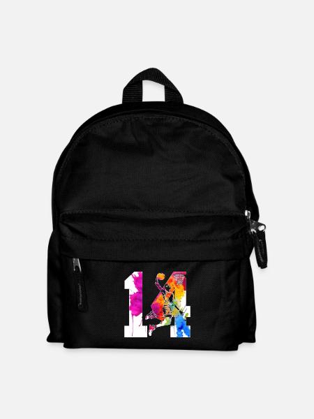 14. GEBURTSTAG BASKETBALL NUMMER 14 - Kinder Rucksack - Schwarz