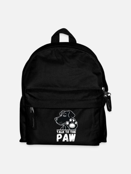 Hund Talk to the Paw Pfote Hundebesitzer Lustig - Kinder Rucksack - Schwarz