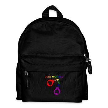 Just married gay marriage - Kids' Backpack - black - Front