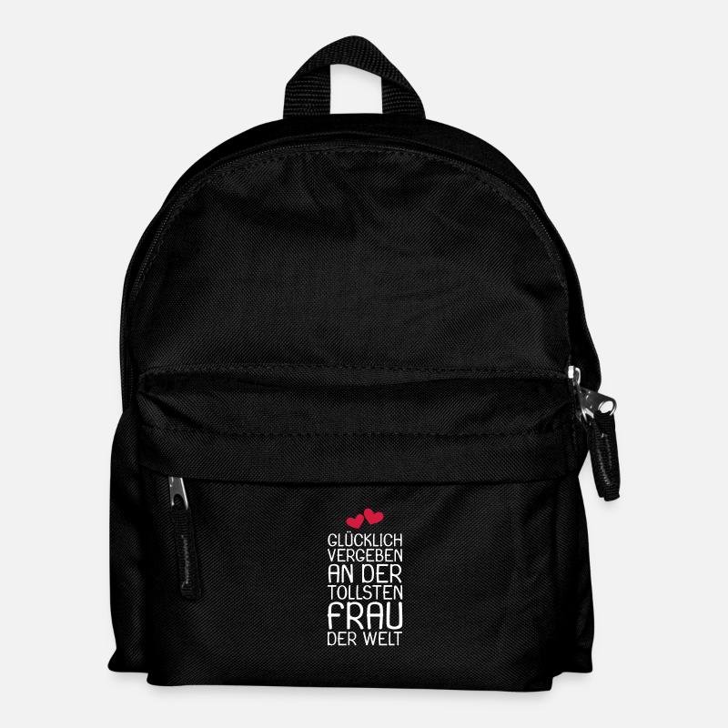 Glücklich vergeben - Kinder Rucksack - Schwarz