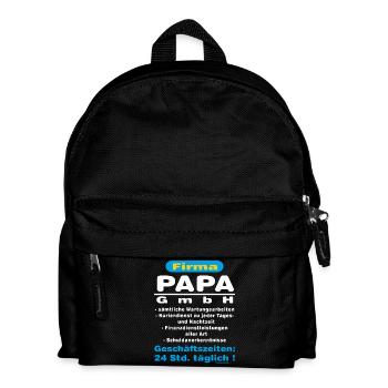 Firma Papa Gmbh RAHMENLOS® - Kinder Rucksack - Schwarz - Vorne