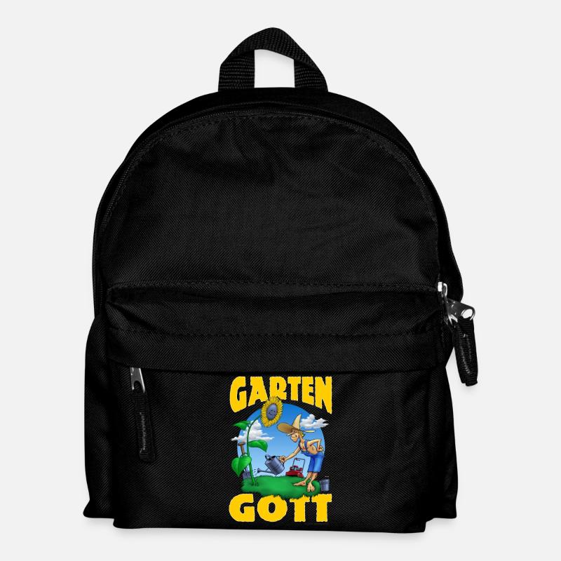 Garten Gott Sonnenblume no problem RAHMENLOS - Kinder Rucksack - Schwarz