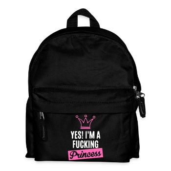Ich bin eine PRINZESSIN!!! - Kinder Rucksack - Schwarz - Vorne