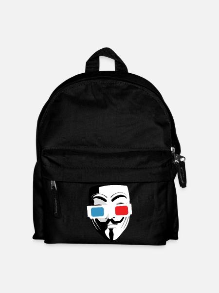3D cinema glasses mask - Kids' Backpack - black