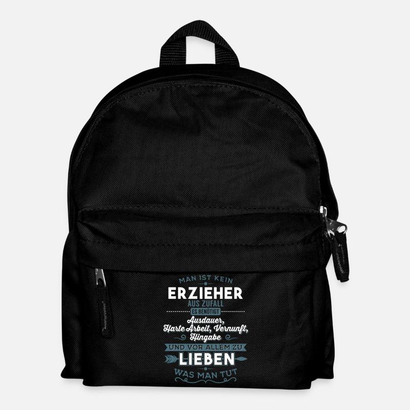 Lieben was man tut - Erzieher - Kinder Rucksack - Schwarz
