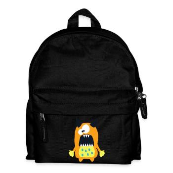 Monster Hannah - Süßes, braunes Monster - Kinder Rucksack - Schwarz - Vorne