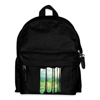montagnes vertes - Sac à dos Enfant - noir - Devant