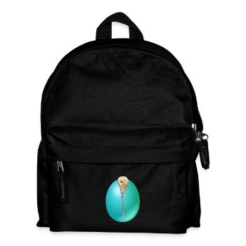 Chick zipper Easter egg gift - Kids' Backpack - black - Front