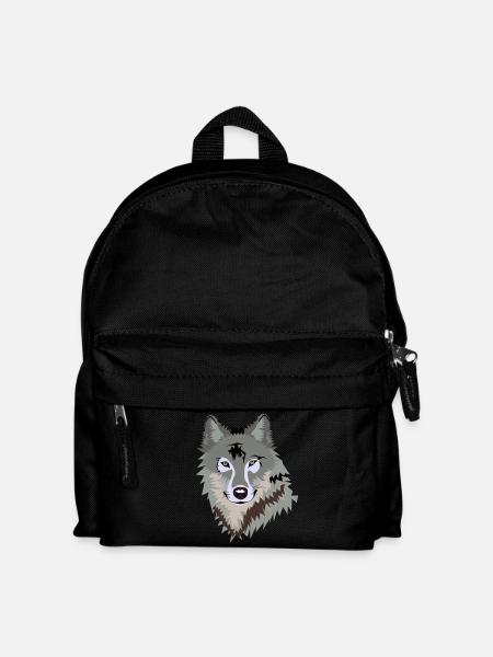 wolf - Kids' Backpack - black