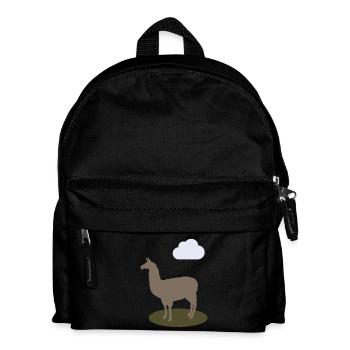Lama - Kinder Rucksack - Schwarz - Vorne