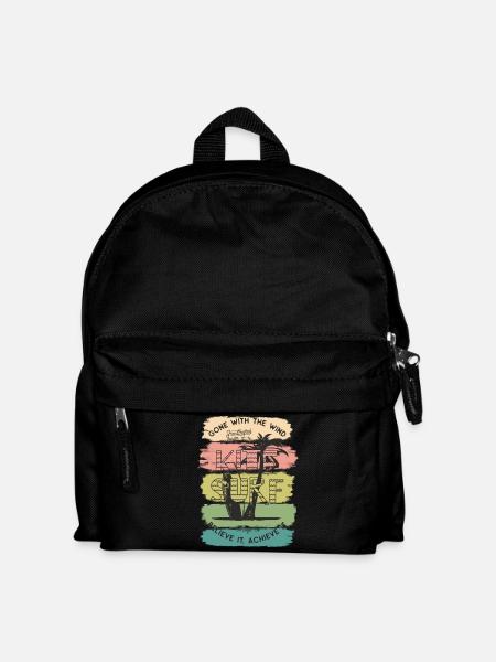 Kite Kiteboard Kiteboarding Kitesurf Geschenk - Kinder Rucksack - Schwarz