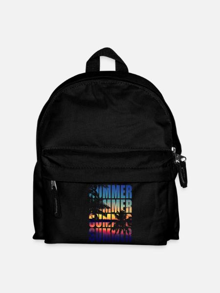 Summer Palmen Sommer - Kinder Rucksack - Schwarz