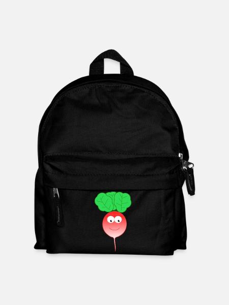 Radieschen Geschenk Geschenkidee Vegan Sport - Kinder Rucksack - Schwarz