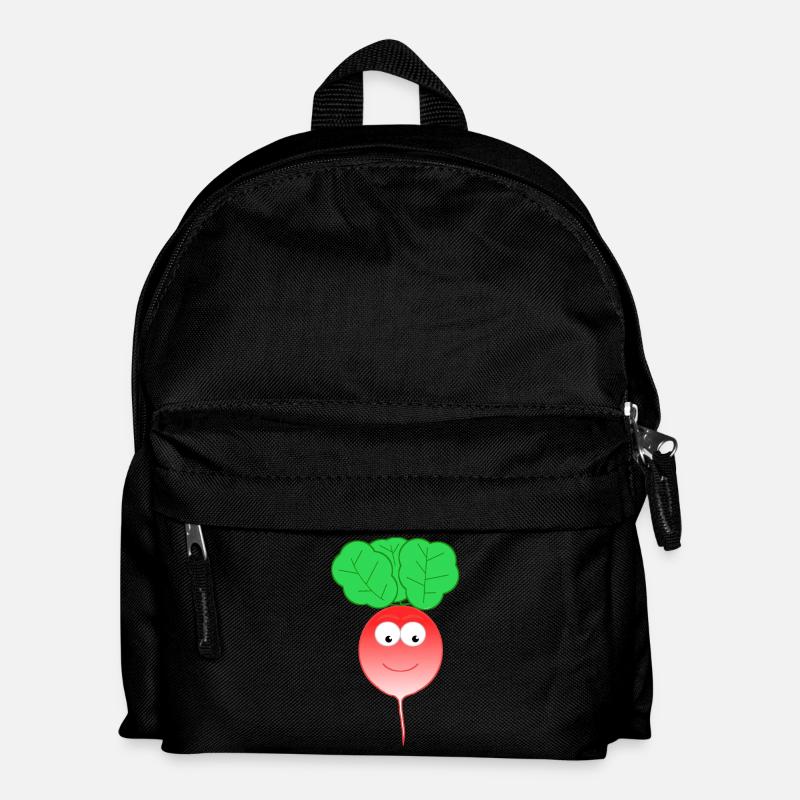 Radieschen Geschenk Geschenkidee Vegan Sport - Kinder Rucksack - Schwarz