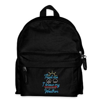 Meteorologie - Kinder Rucksack - Schwarz - Vorne