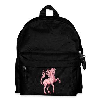 pink unicorn - Kids' Backpack - black - Front