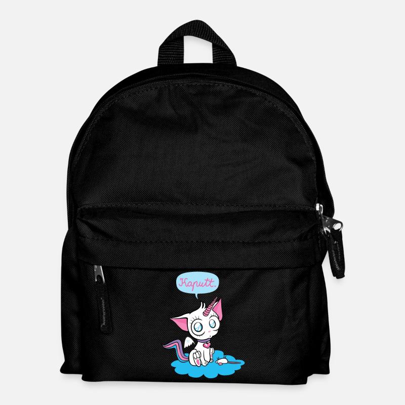 Unicornkitty - Einhorn Katze - Kinder Rucksack - Schwarz