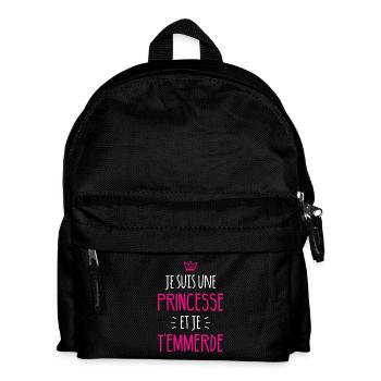 Je suis une princesse - Sac à dos Enfant - noir - Devant