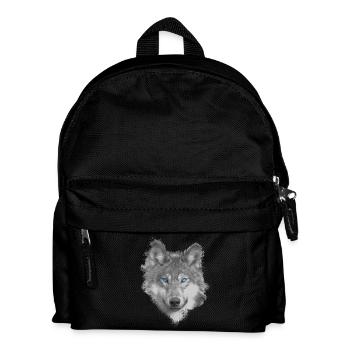 Wolf - Kinder Rucksack - Schwarz - Vorne
