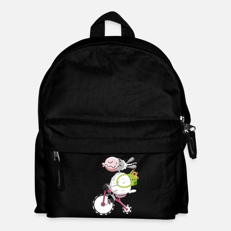Mouton avec vélo - Sac à dos Enfant - noir
