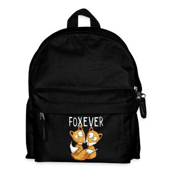 Foxever - Forever - Fuchs - Partnerschaft - Paar - Kinder Rucksack - Schwarz - Vorne