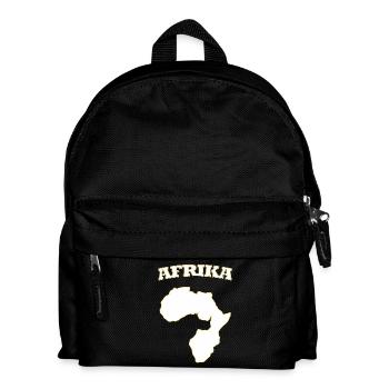 Afrika Silhouette mit Goldrand Afrika Africa  - Kinder Rucksack - Schwarz - Vorne