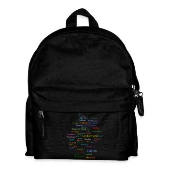Deutschland Karte - Kinder Rucksack - Schwarz - Vorne