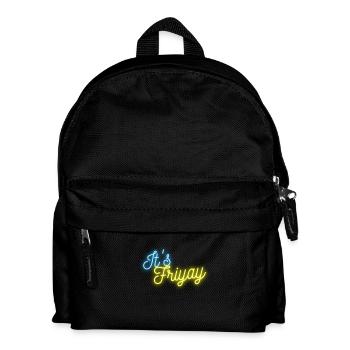 It's Friyay néon police turquoise jaune - Weekendvibes - Sac à dos Enfant - noir - Devant