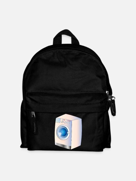 Washing machine in comic style for fresh ideas - Kids' Backpack - black
