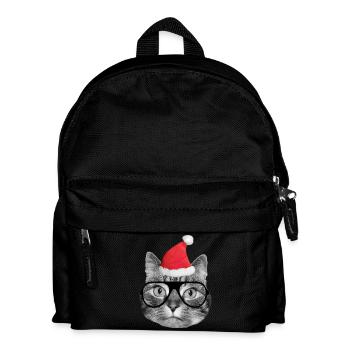 Cute christmas cat - Kids' Backpack - black - Front