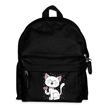 Birthday Girl Cute Cat Birthday Party Confetti - Kids' Backpack - black - Front