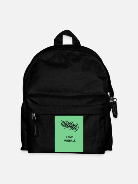Fußball Leidenschaft Motiv - Kinder Rucksack - Schwarz