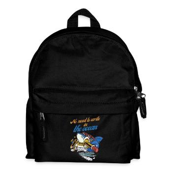 Pencil shark in ocean adventure - Kids' Backpack - black - Front