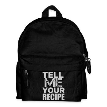 tell recipe - Kinder Rucksack - Schwarz - Vorne