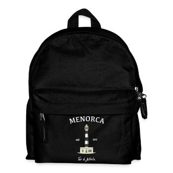 Menorca, Balearic Islands, drawing Leuchtturmd'Artrutx - Kids' Backpack - black - Front