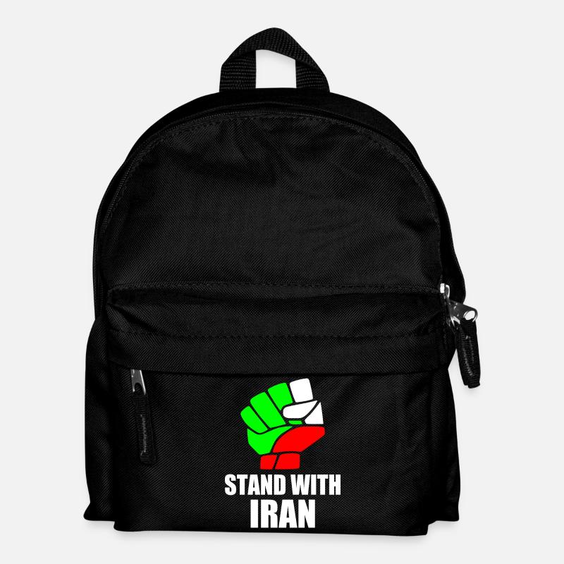 Stand with iran - Kinder Rucksack - Schwarz