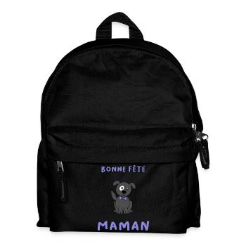 BONNE FÊTE. FÊTE DES MÈRES. FÊTE DES PÈRES. FÊTE - Sac à dos Enfant - noir - Devant