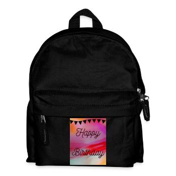GEBURTSTAG, ALLES GUTE ZUM GEBURTSTAG, ALLES GUTE ZUM GEBURTSTAG - Kinder Rucksack - Schwarz - Vorne