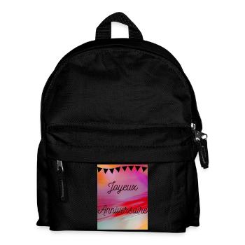 GEBURTSTAG, ALLES GUTE ZUM GEBURTSTAG, ALLES GUTE ZUM GEBURTSTAG - Kinder Rucksack - Schwarz - Vorne