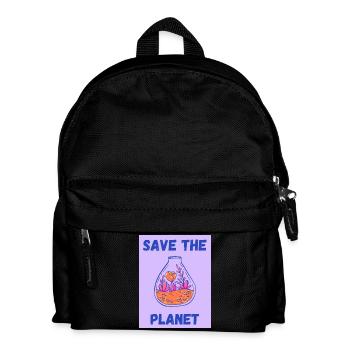ECOLOGY. PLANET. NATURE. GARDEN. TREE. FLOWER - Kids' Backpack - black - Front