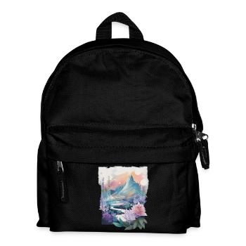 Flower landscape - Kids' Backpack - black - Front