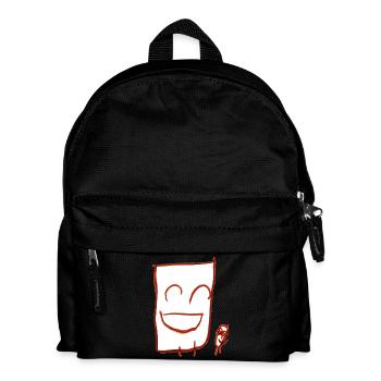 Glückliche Kerle (weiß) - Kinder Rucksack - Schwarz - Vorne