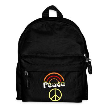 70er Jahre Muster - Kinder Rucksack - Schwarz - Vorne