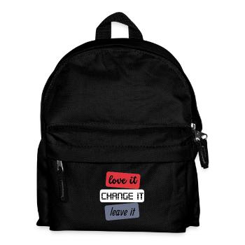 Love it Change it Leave it - Kids' Backpack - black - Front