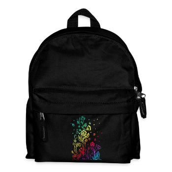 flower - Kinder Rucksack - Schwarz - Vorne