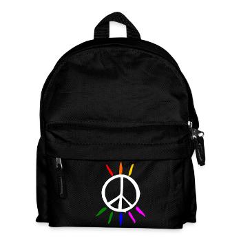 Peace - Kinder Rucksack - Schwarz - Vorne
