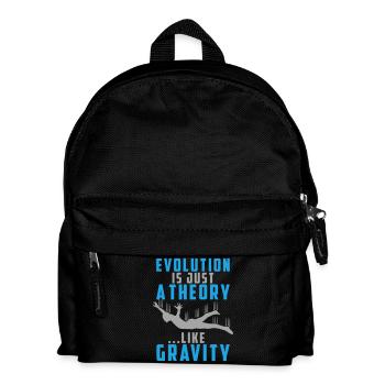 Evolution is a Theory like Gravity - Kinder Rucksack - Schwarz - Vorne