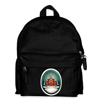 Christmas hut - Kids' Backpack - black - Front