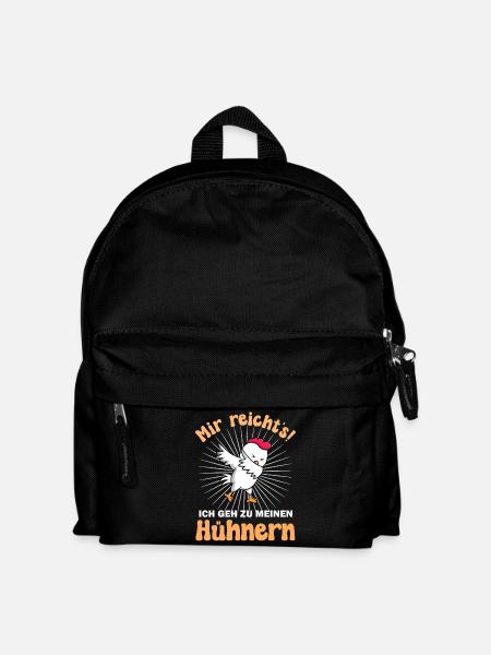 Huhn Hühner - Kinder Rucksack - Schwarz