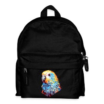 Wellensittich Polygon Vogel Wellensittiche - Kinder Rucksack - Schwarz - Vorne